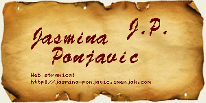 Jasmina Ponjavić vizit kartica